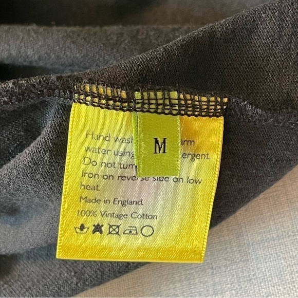 Conner Ives Lace trimmed black printed cotton jersey mini dress size medium - Picture 11 of 12